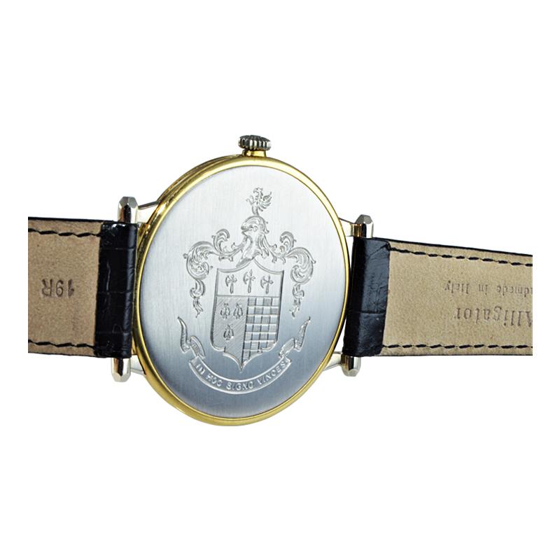 Audemars Piguet Platinum and Gold Art Deco Oversized Pocket Wristwatch, 1930s For Sale 2