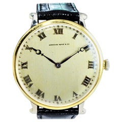 Audemars Piguet Platinum and Gold Art Deco Oversized Pocket Wristwatch, 1930s