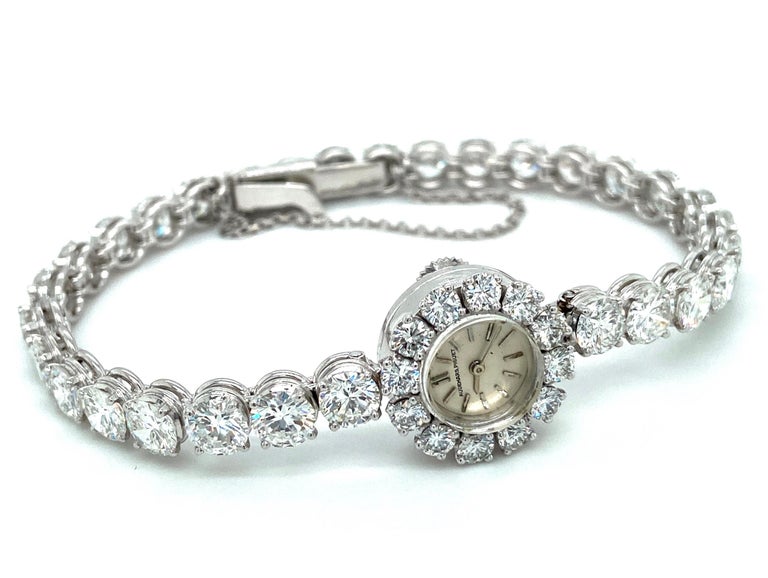 Audemars Piguet Platinum Diamond Tennis Bracelet Watch For Sale at 1stDibs