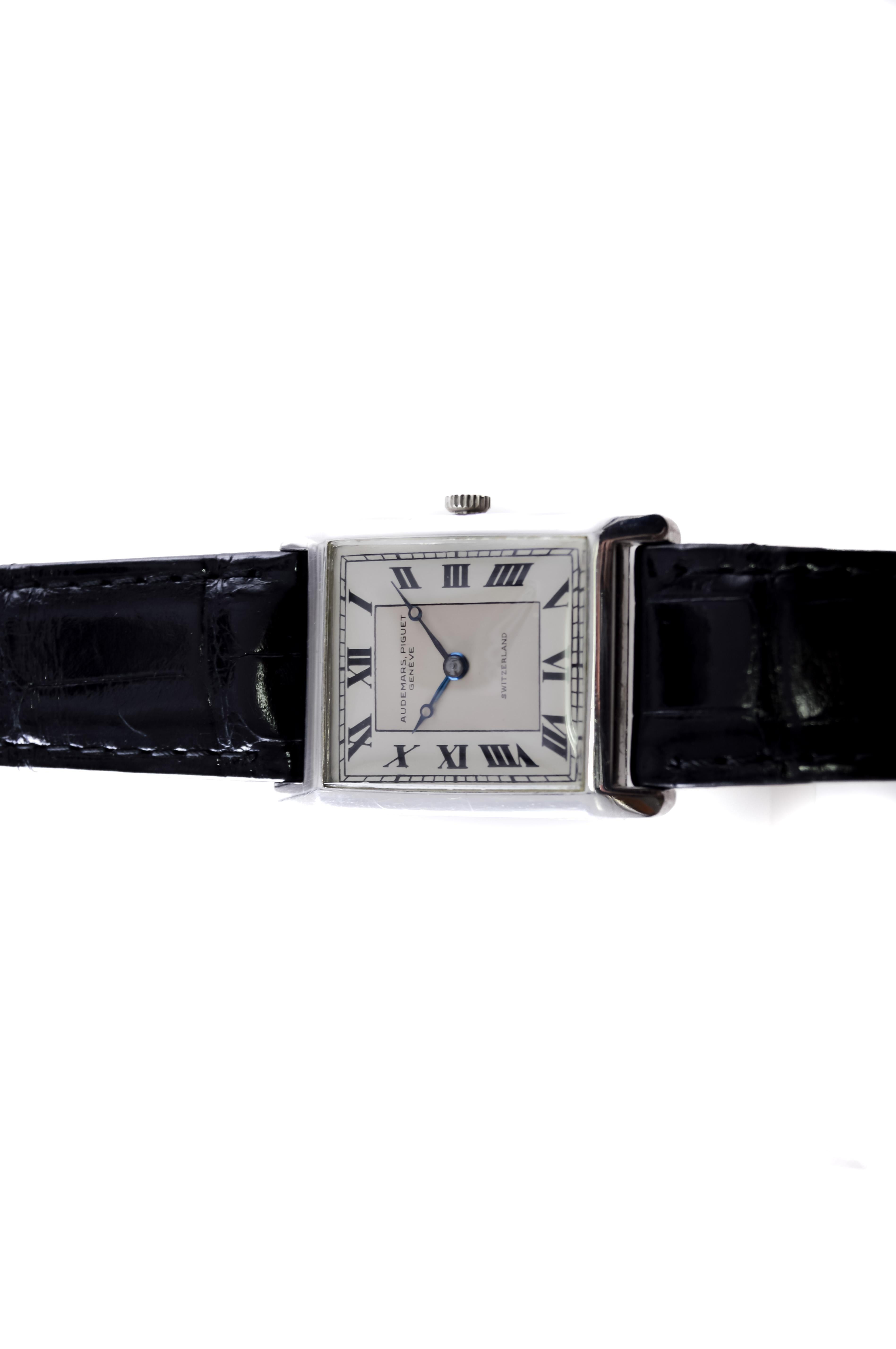Audemars Piguet Platinum Handmade Art Deco Watch, circa 1930s 8