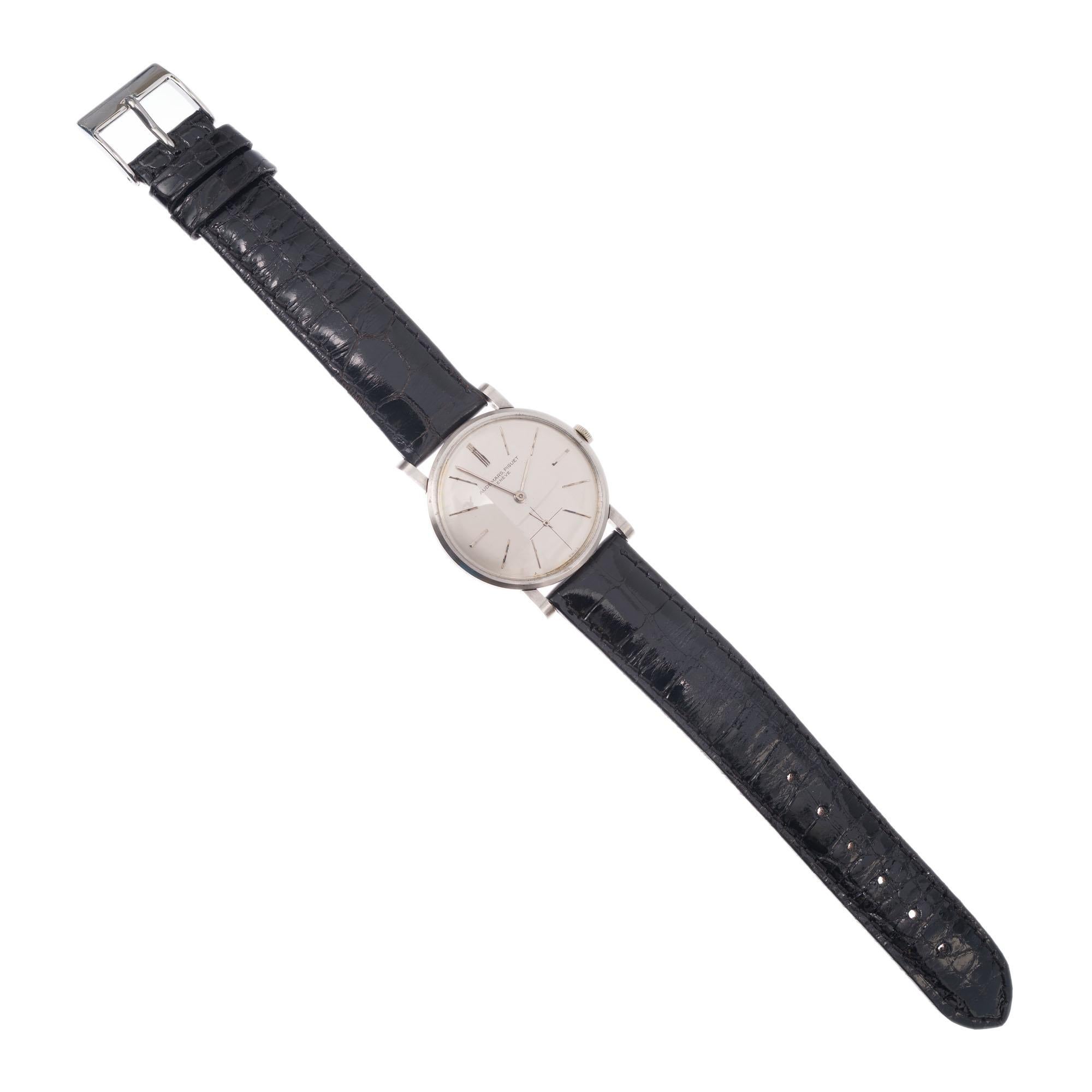 Handaufzugs-Armbanduhr von Audemars Piguet aus Platin im Zustand „Gut“ im Angebot in Stamford, CT