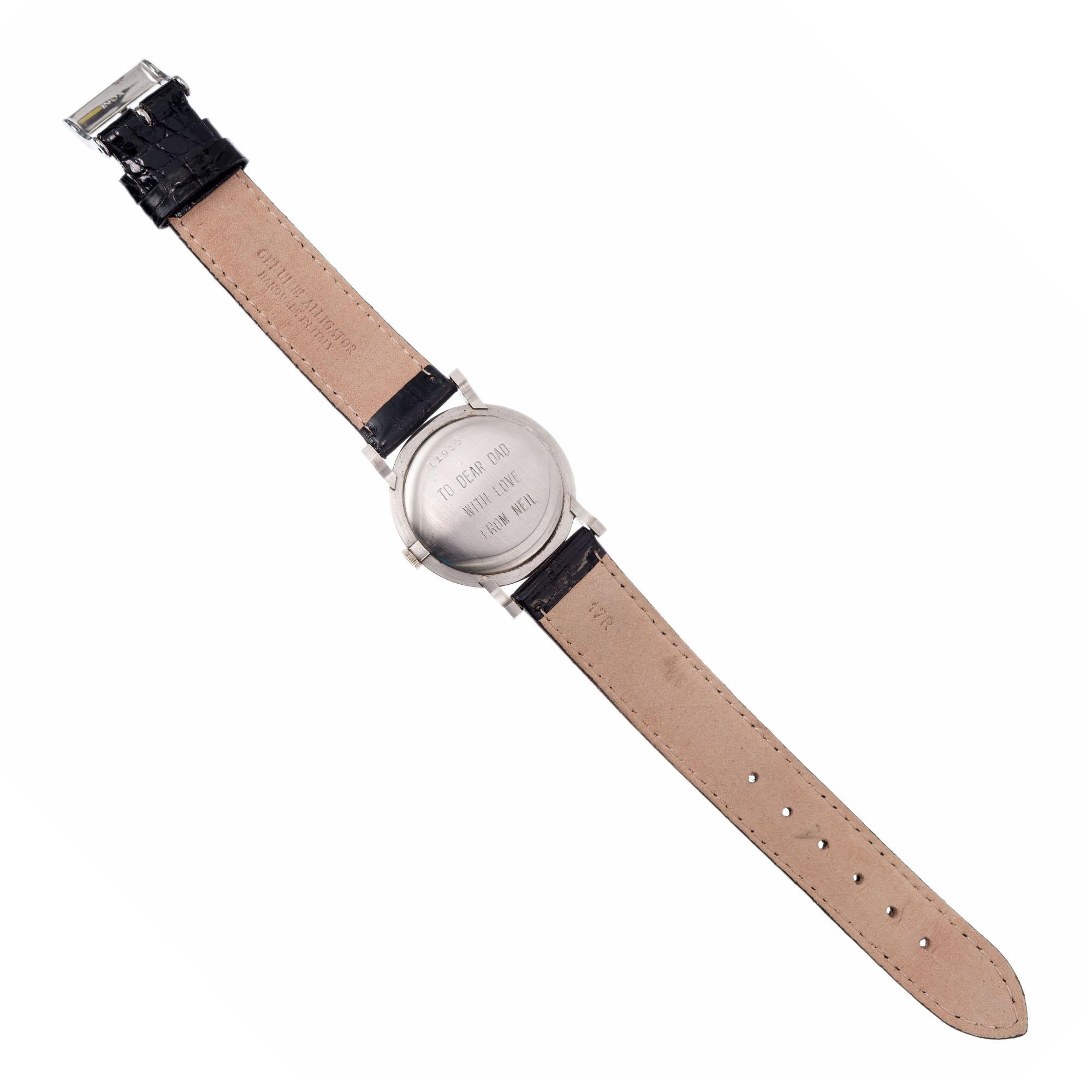 Handaufzugs-Armbanduhr von Audemars Piguet aus Platin im Angebot 1