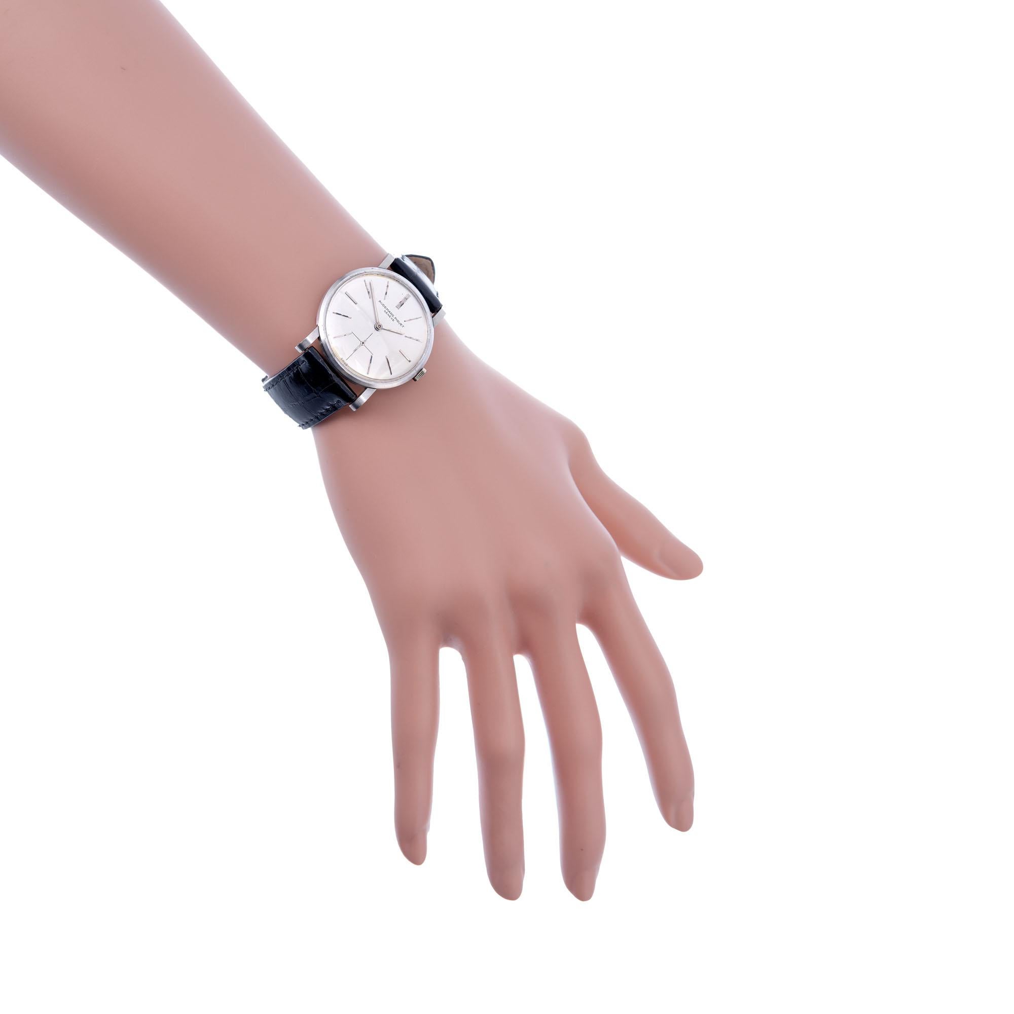 Audemars Piguet Montre-bracelet à remontage manuel en platine en vente 2
