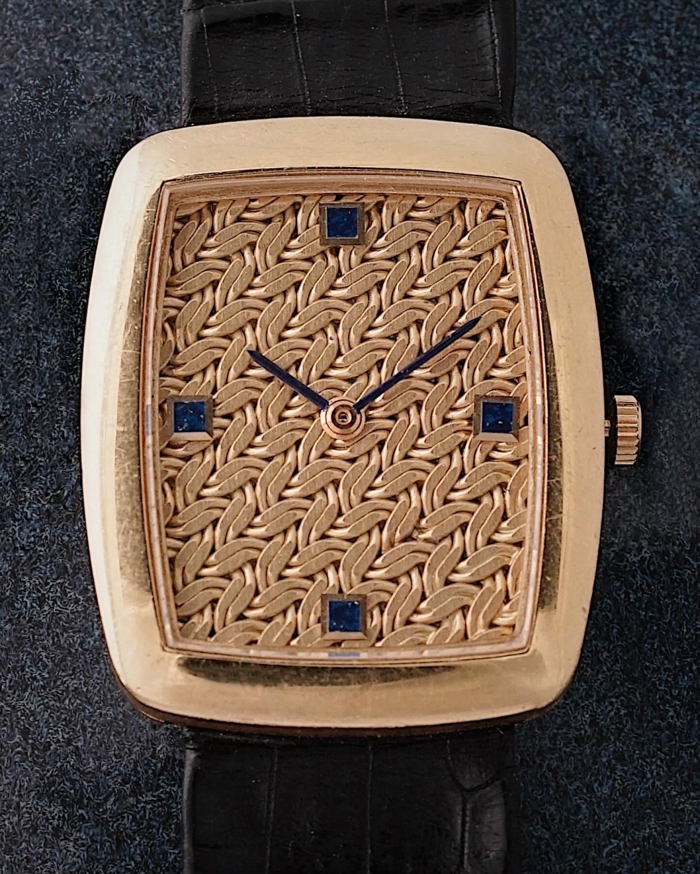 Cabochon Audemars Piguet, Possibly Unique 18k YGold & Lapis Lazuli Wristwatch, C.1955.