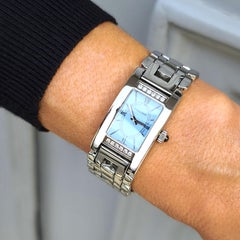 Audemars Piguet Promesse 12 Diamonds Steel Blue Dial 1156ST Millenary Royal Oak