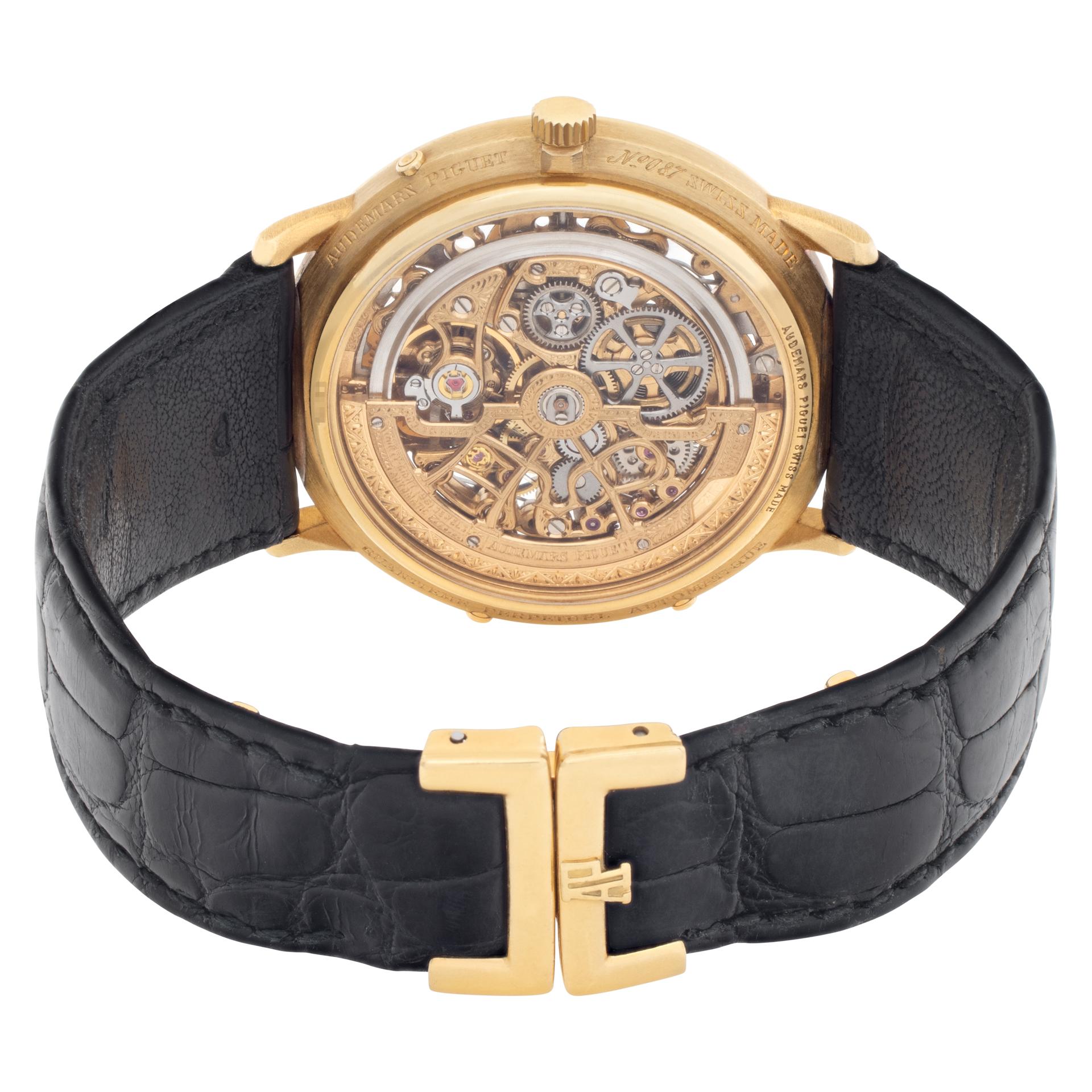 Men's Audemars Piguet Quantième 25668 BA 18k yellow gold Automatic Wristwatch For Sale