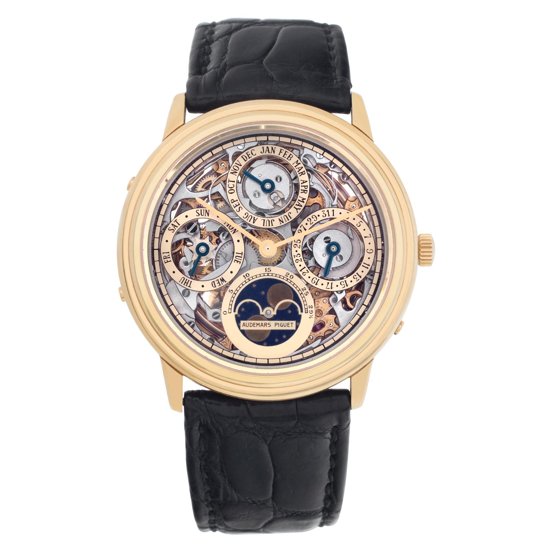 Audemars Piguet Quantième 25668 BA 18k yellow gold Automatic Wristwatch For Sale