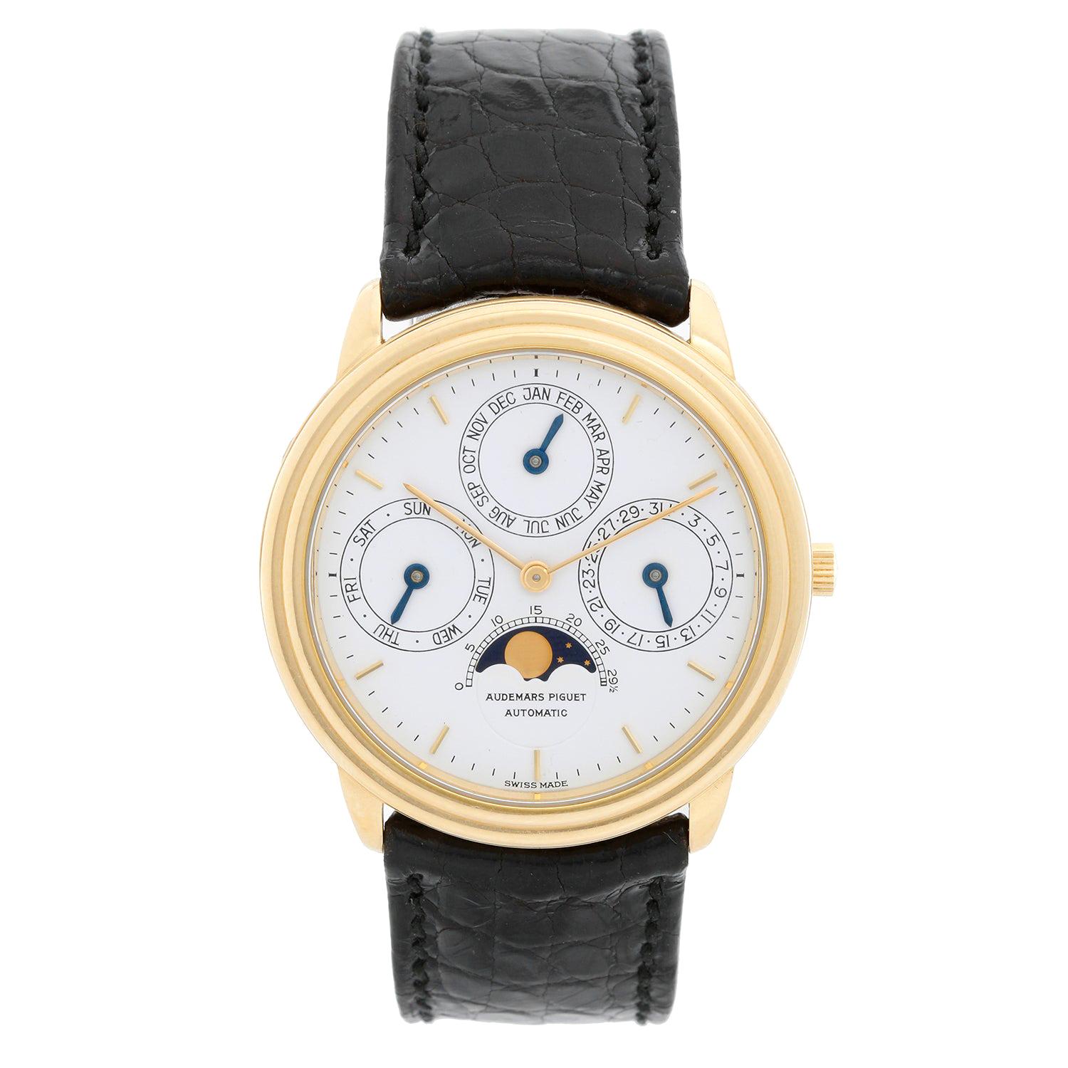 Audemars Piguet Quantieme Perpetual Calendar Men's 18 Karat Gold Watch B40364