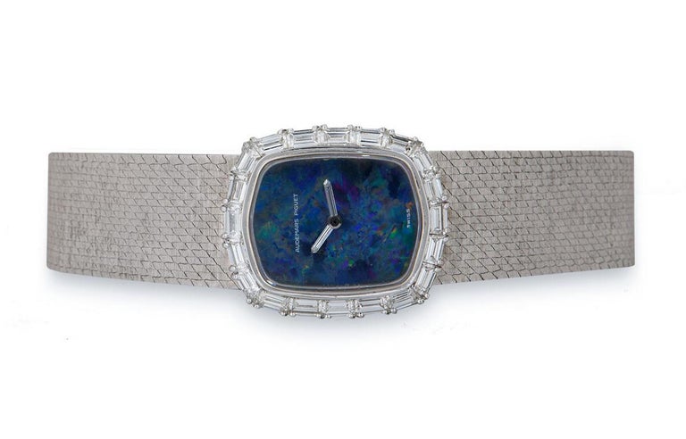Audemars Piguet Rare Dress Watch 18 Karat White Gold Blue Opal Dial ...