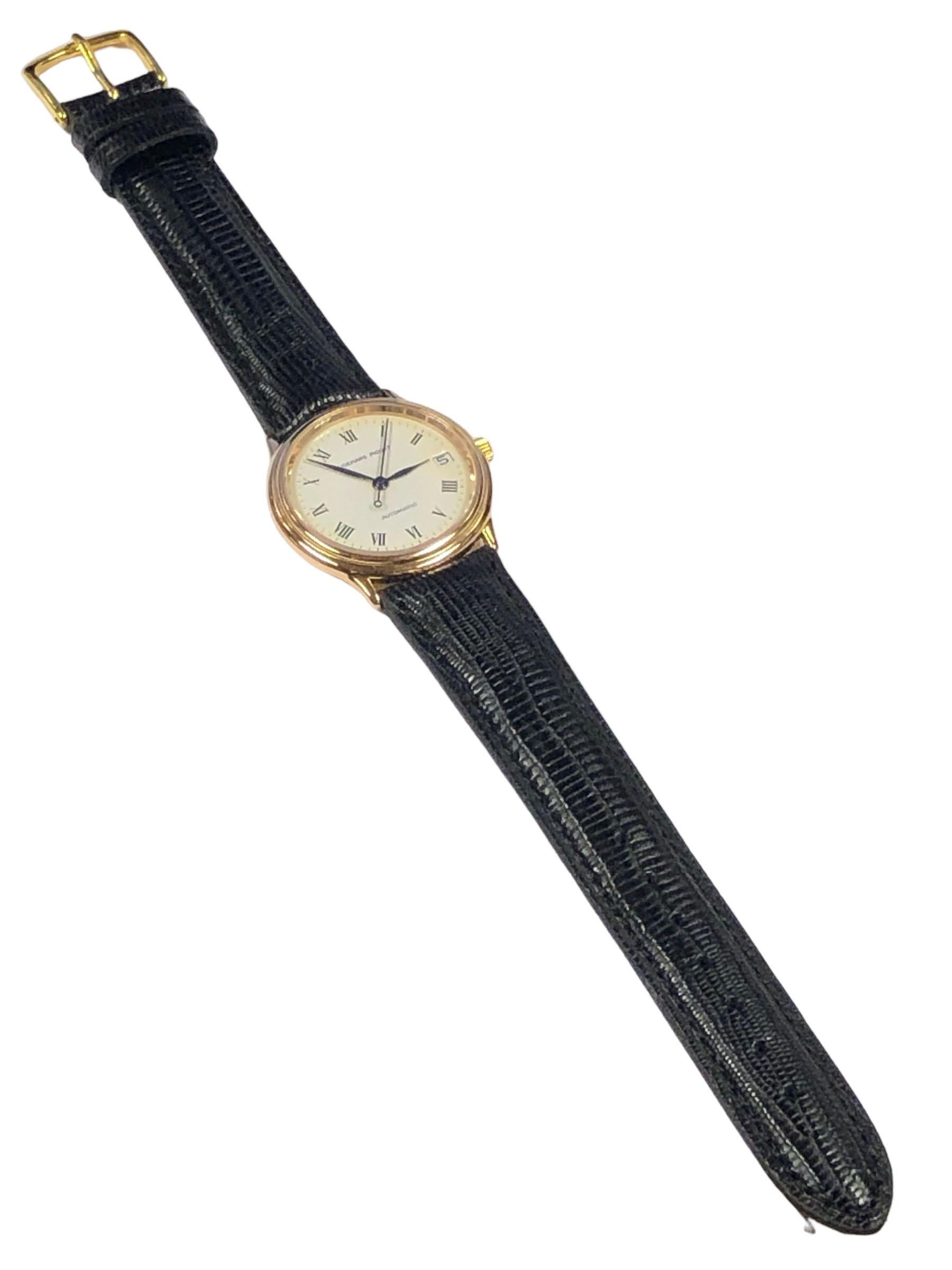 Women's or Men's Audemars Piguet Ref 4161 Automatic Yellow Gold Wrist Watch For Sale