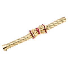 Audemars Piguet Retro Ruby & Diamond Hidden Watch Bracelet