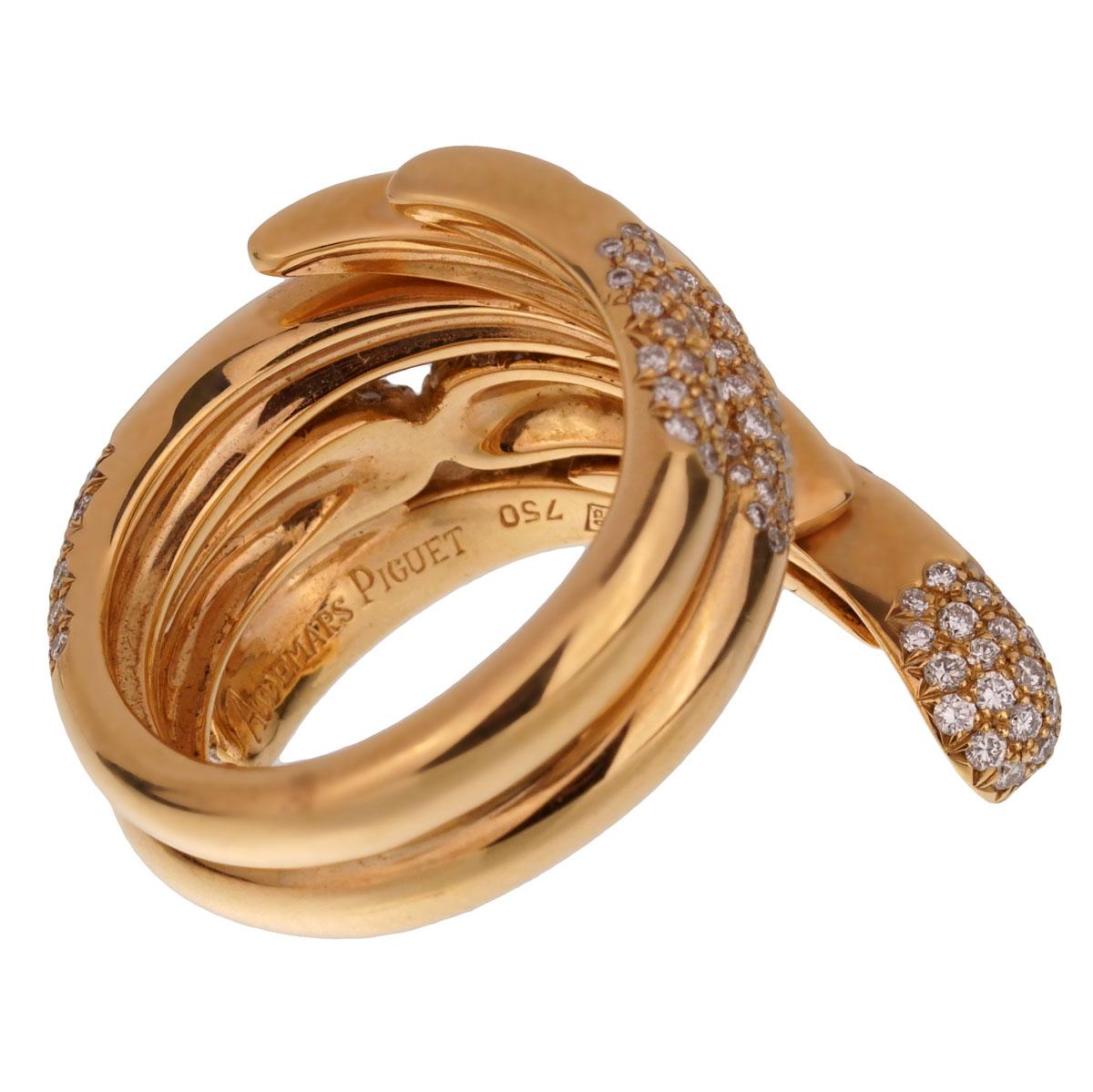 Brilliant Cut Audemars Piguet Rose Gold Diamond Cocktail Ring For Sale
