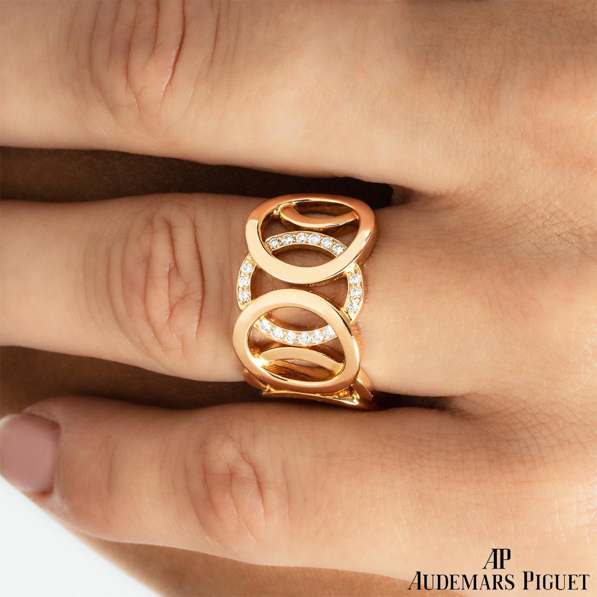 Women's Audemars Piguet Rose Gold Diamond Millenary Ring