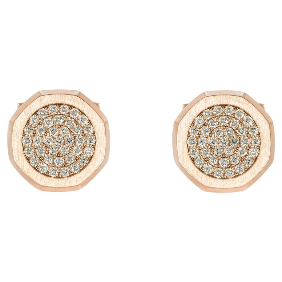 Gemelli Audemars Piguet Royal Oak in oro rosa e diamanti incastonati