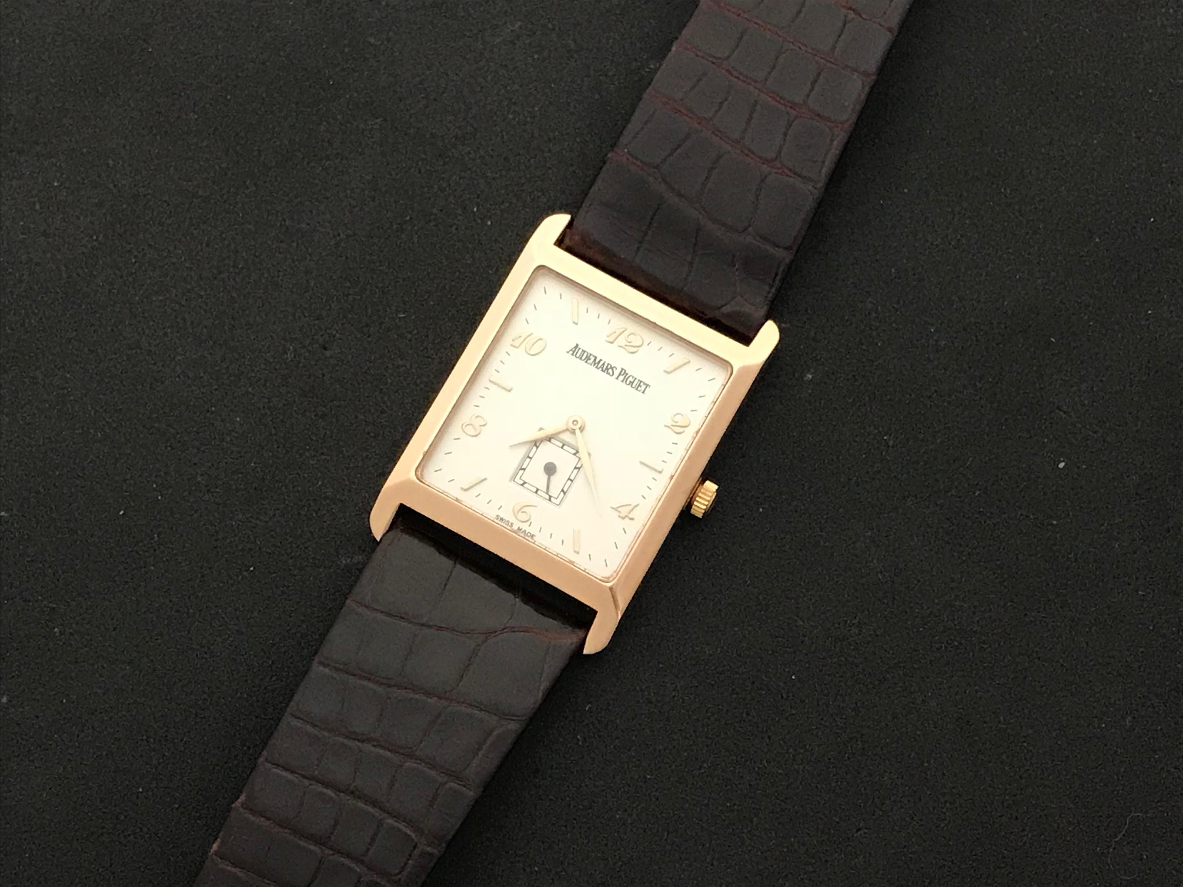 Contemporary Audemars Piguet Rose Gold Manual Wind Wristwatch For Sale