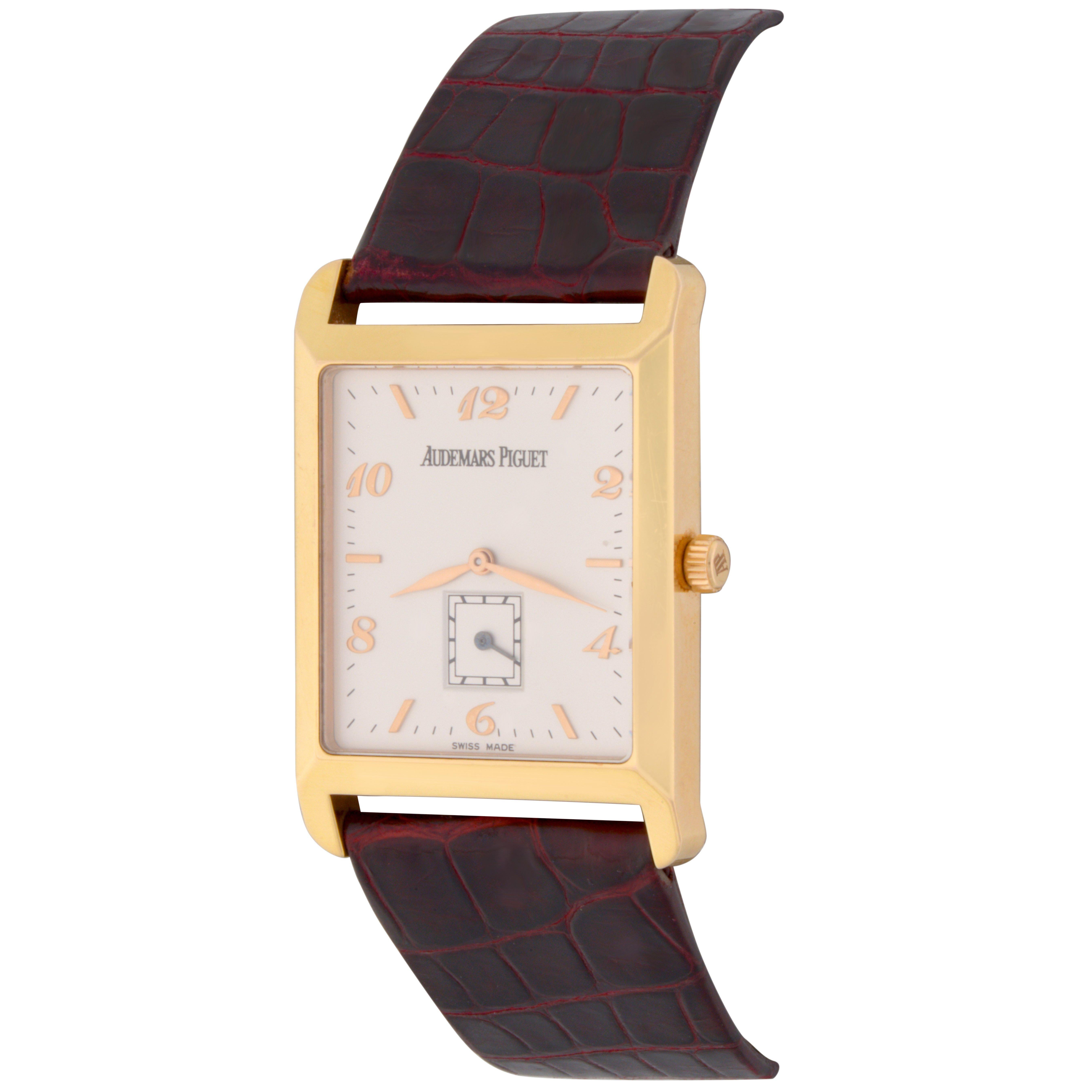Audemars Piguet Rose Gold Manual Wind Wristwatch For Sale
