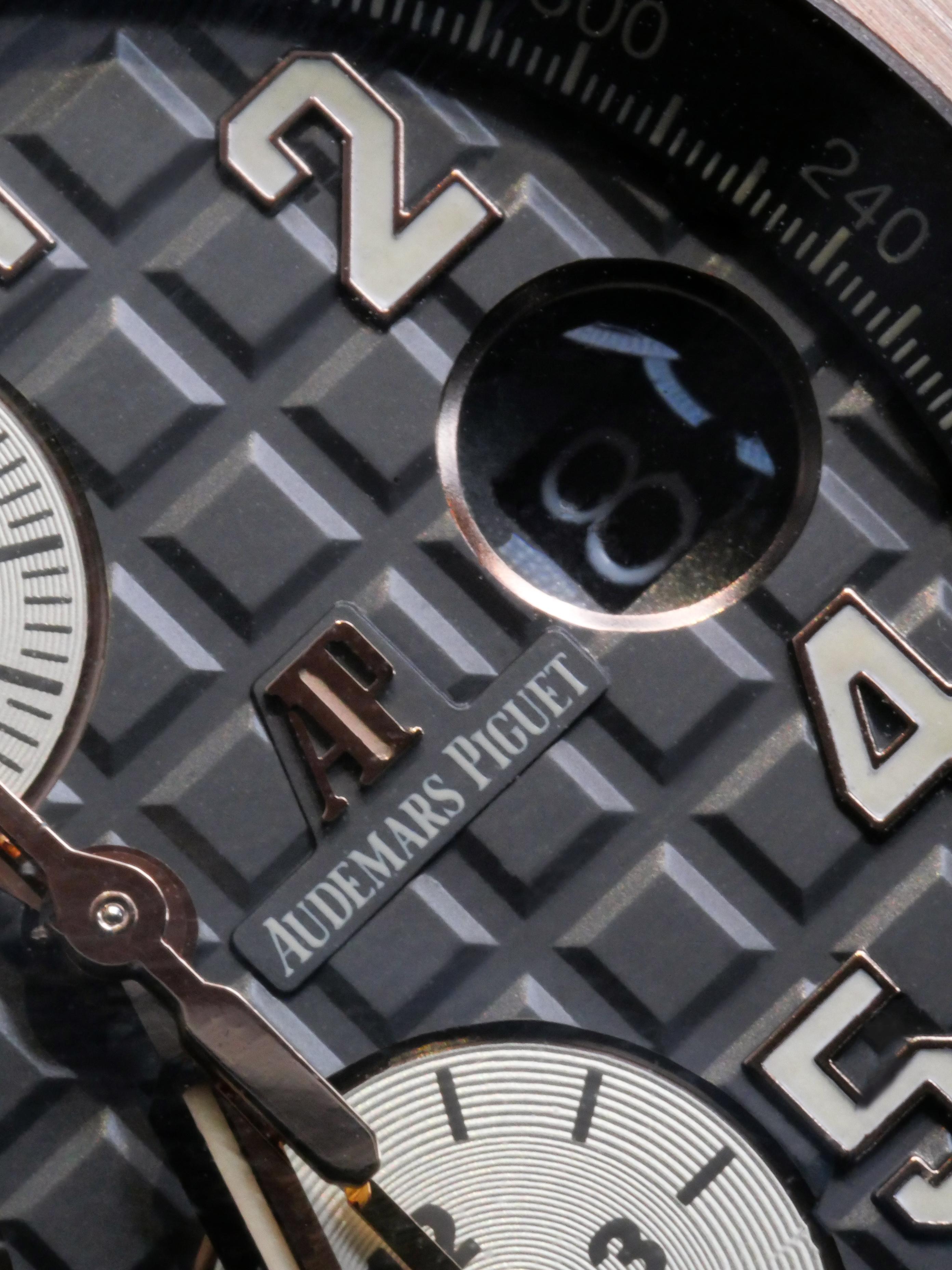 Audemars Piguet Rose Gold Royal Oak Offshore Chronograph Automatic Wristwatch For Sale 2