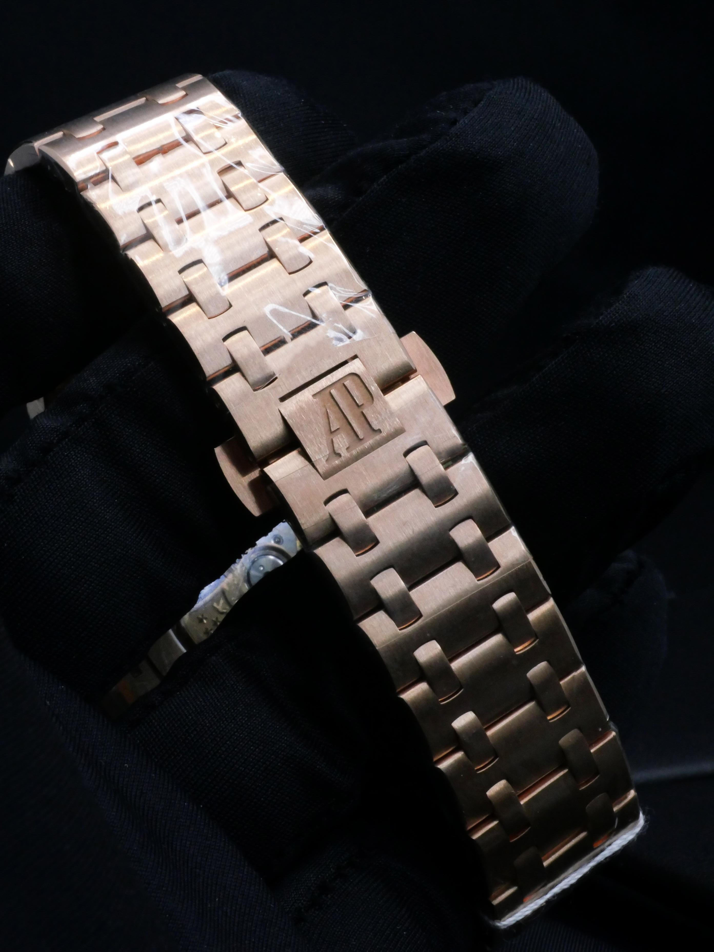 Audemars Piguet Rose Gold Royal Oak Offshore Chronograph Automatic Wristwatch For Sale 4