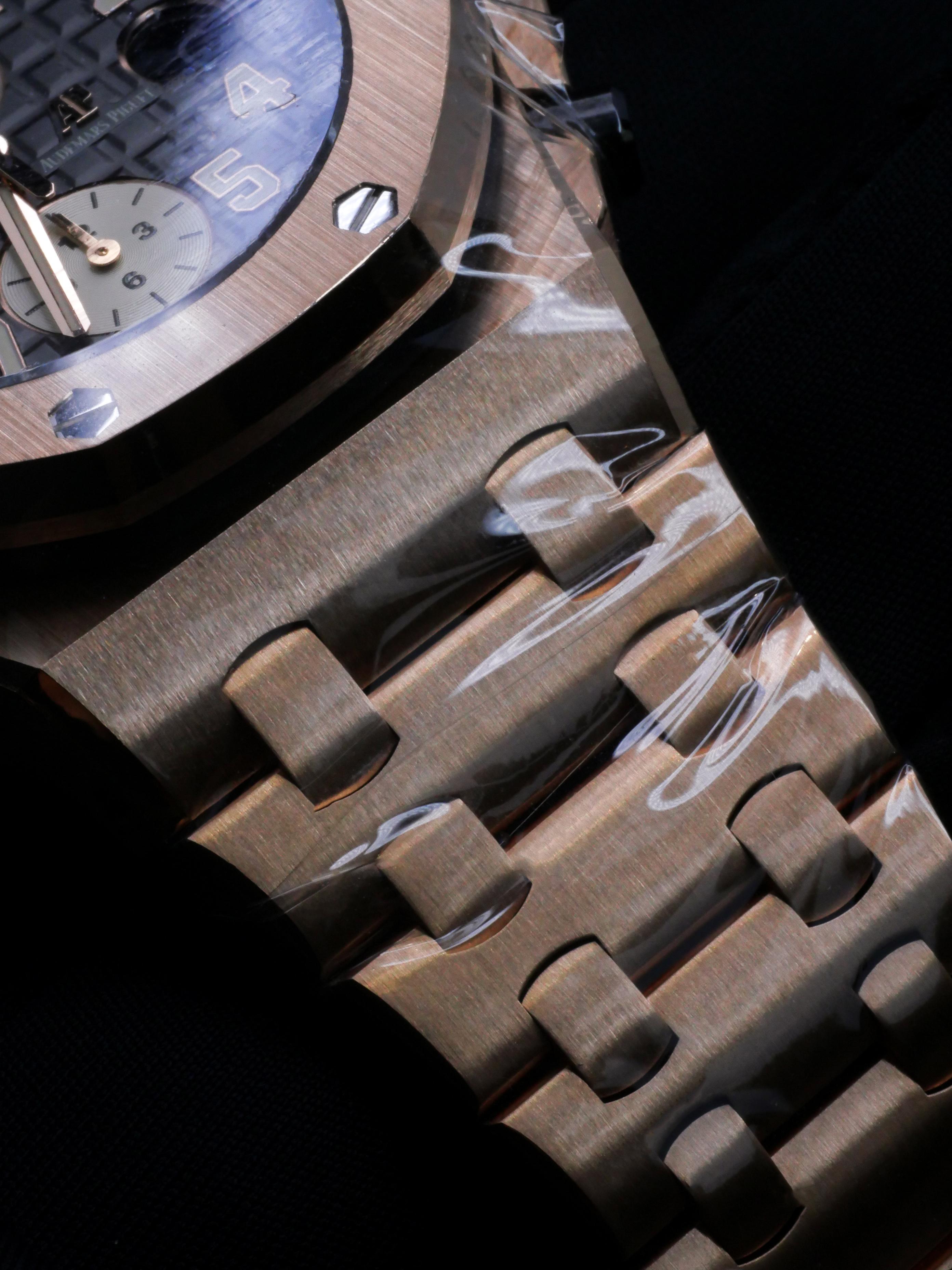 Audemars Piguet Rose Gold Royal Oak Offshore Chronograph Automatic Wristwatch For Sale 5