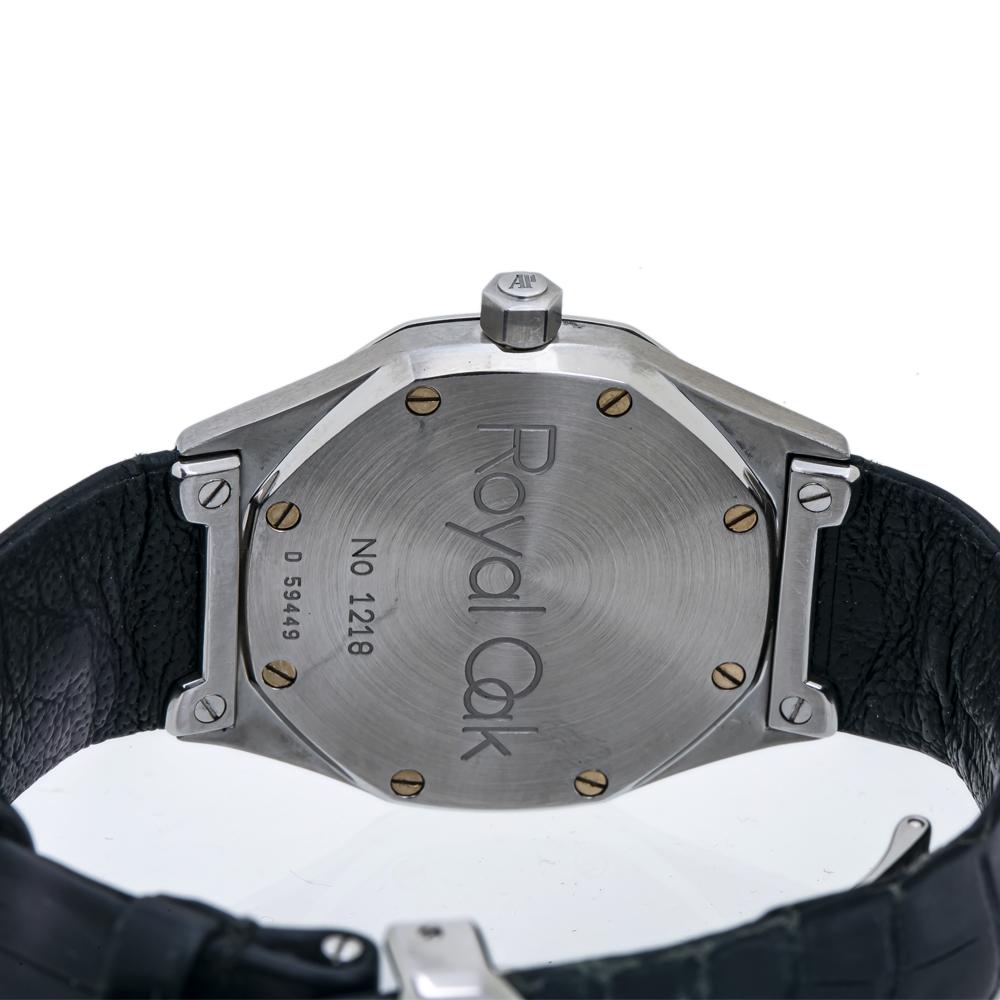 Automatik-Herrenuhr von Audemars Piguet Royal Oak, 14800ST, blaues Zifferblatt im Angebot 2