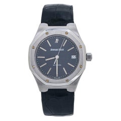 Audemars Piguet Montre automatique Royal Oak à cadran bleu 14800ST pour hommes