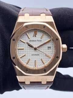 Audemars Piguet Royal Oak 15300OR Esfera Blanca Reloj Caballero Caja Papeles