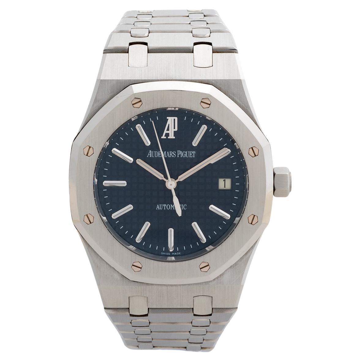 Audemars Piguet Royal Oak 15300ST, Blue Dial, Discontinued, Full Set, Year 2012.