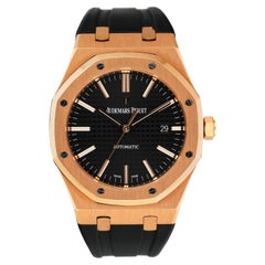 Audemars Piguet Royal Oak 15400OR 18K Rose Gold Mens Watch Box & Papers