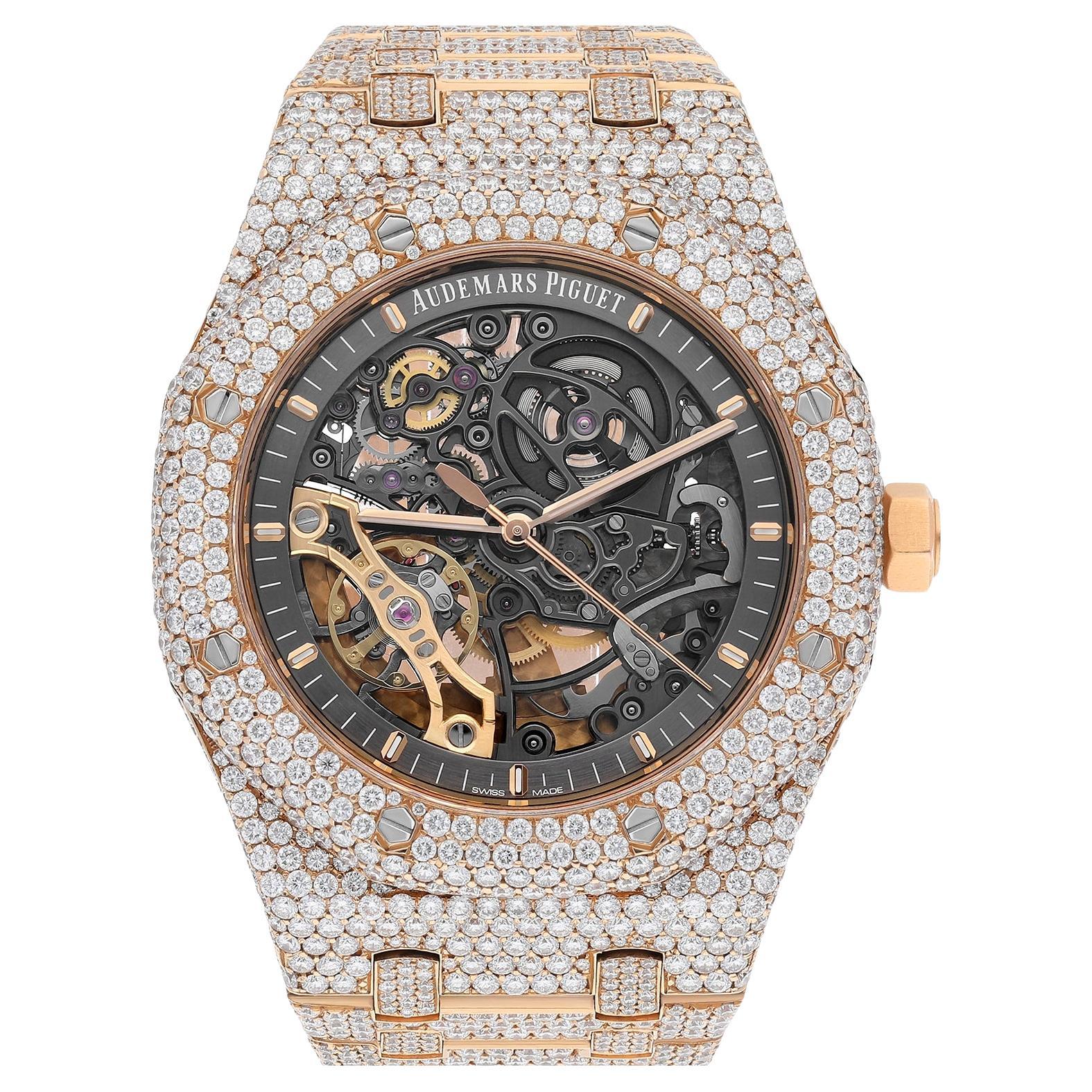 Audemars Piguet Royal Oak 15407OR.OO.1220OR.01 Double Balance Wheel Iced Out
