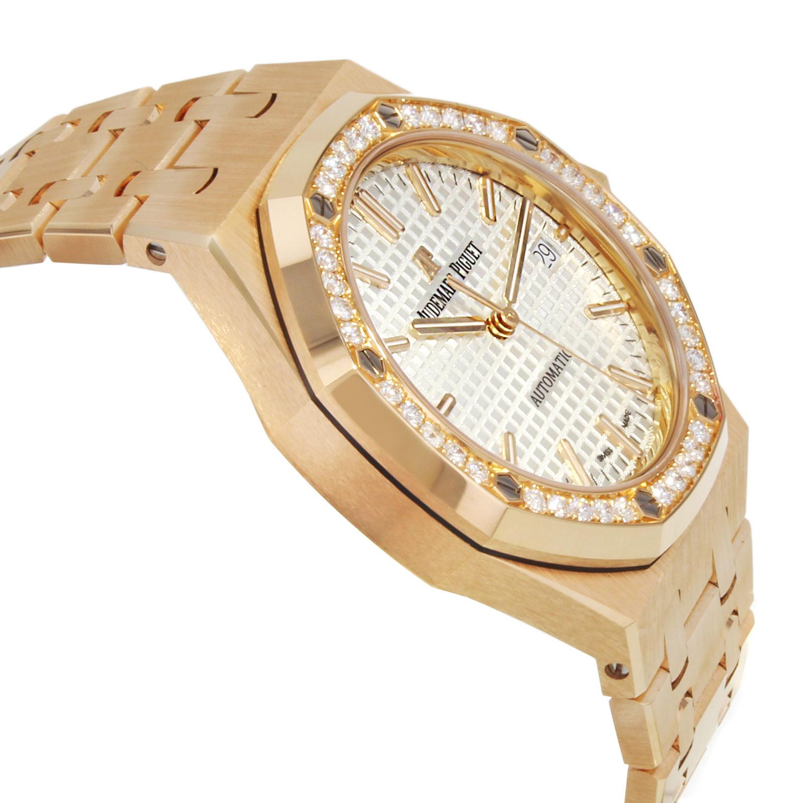 Audemars Piguet Royal Oak 15451OR.ZZ.1256OR.01 18 Karat Gold Automatic Watch In Excellent Condition In New York, NY