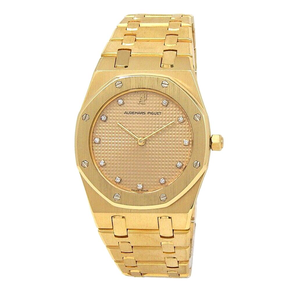 Audemars Piguet Royal Oak 18 Karat Gold Quartz Ladies Watch 56143BAOO.0477BA01 For Sale