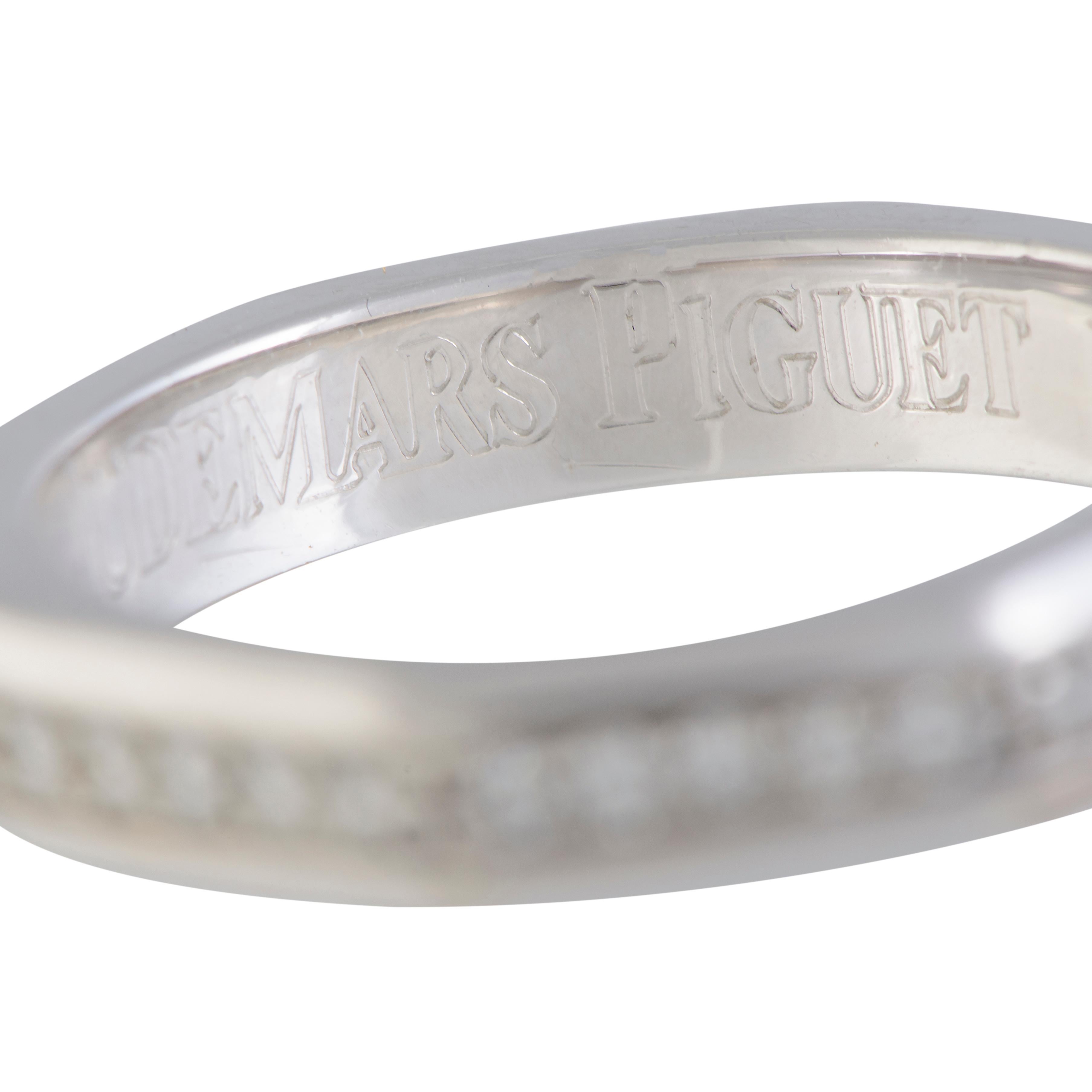 Women's Audemars Piguet Royal Oak 18 Karat White Gold Diamond Pave Eternity Band Ring