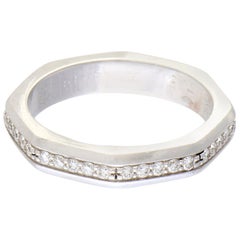 Audemars Piguet Royal Oak 18 Karat White Gold Diamond Pave Eternity Band Ring