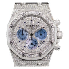 Audemars Piguet Royal Oak 18 Karat White Gold With Factory Diamonds Watch