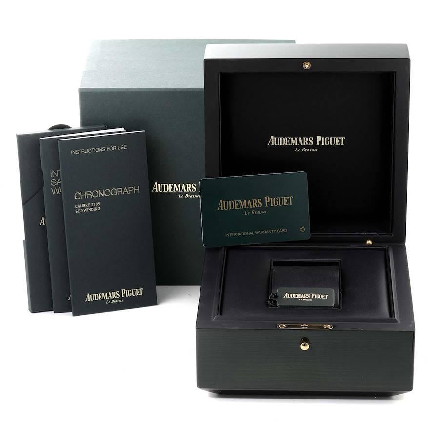 Audemars Piguet Royal Oak 18k Rose Gold Black Dial Watch 15500OR Box Papers For Sale 2