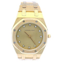 Audemars Piguet Royal Oak 18K Yellow Gold Quartz Diamond Ladies Watch