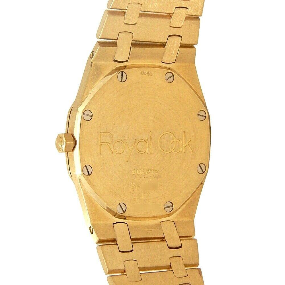 Women's Audemars Piguet Royal Oak 18 Karat Gold Quartz Ladies Watch 56143BAOO.0477BA01 For Sale