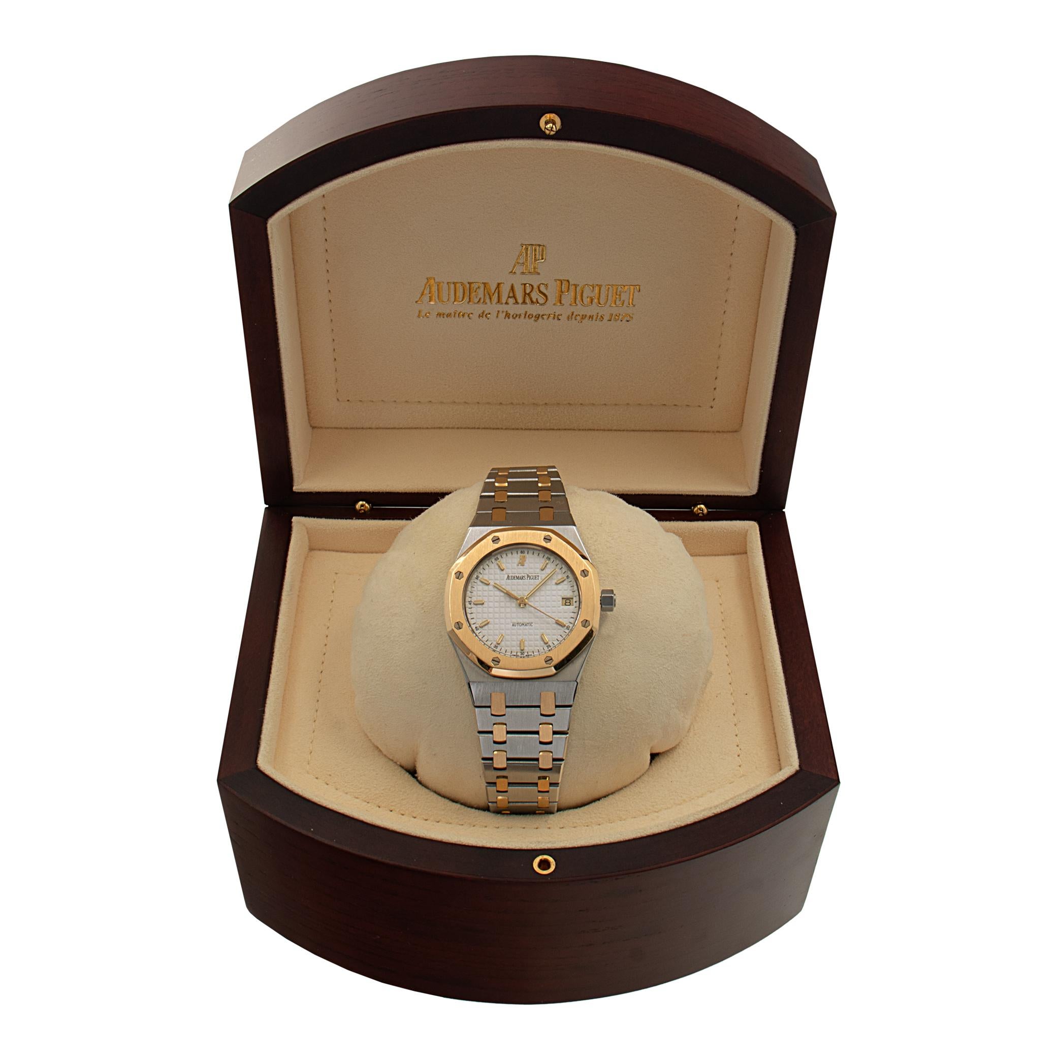 Automatik-Armbanduhr Royal Oak von Audemars Piguet aus 18 Karat Gelbgold und Edelstahl 2