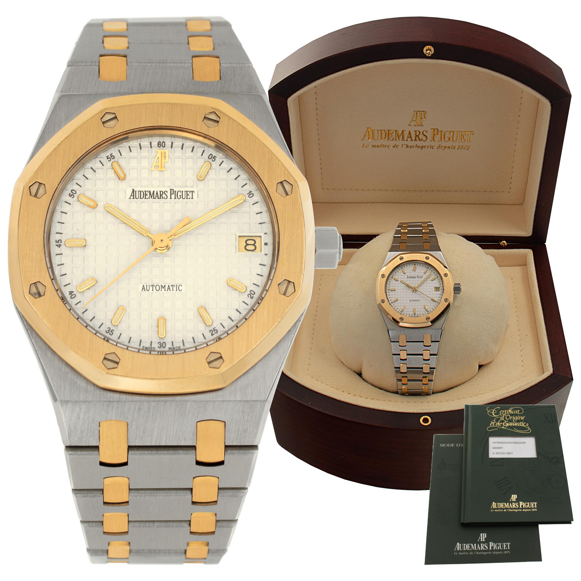 Audemars Piguet Royal Oak Montre-bracelet automatique en or jaune 18 carats et acier inoxydable en vente 3