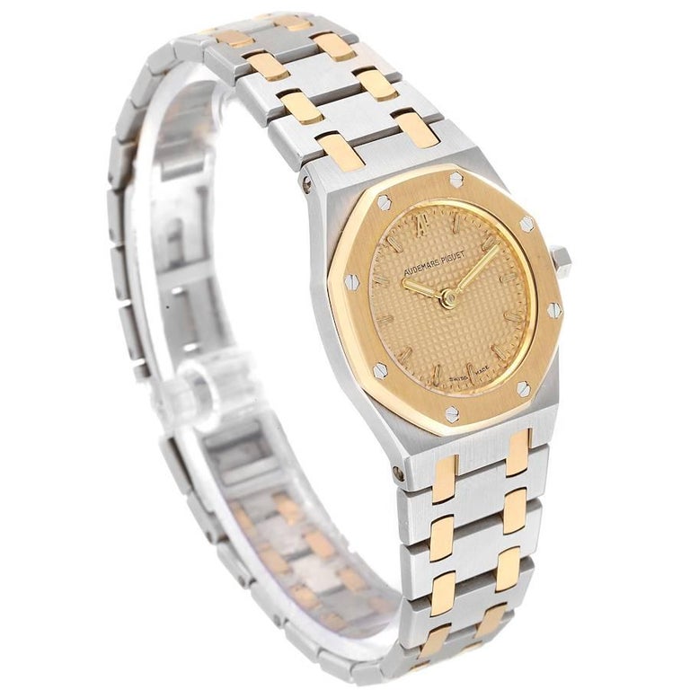 Audemars Piguet Royal Oak Steel Yellow Gold Ladies Watch at 1stDibs