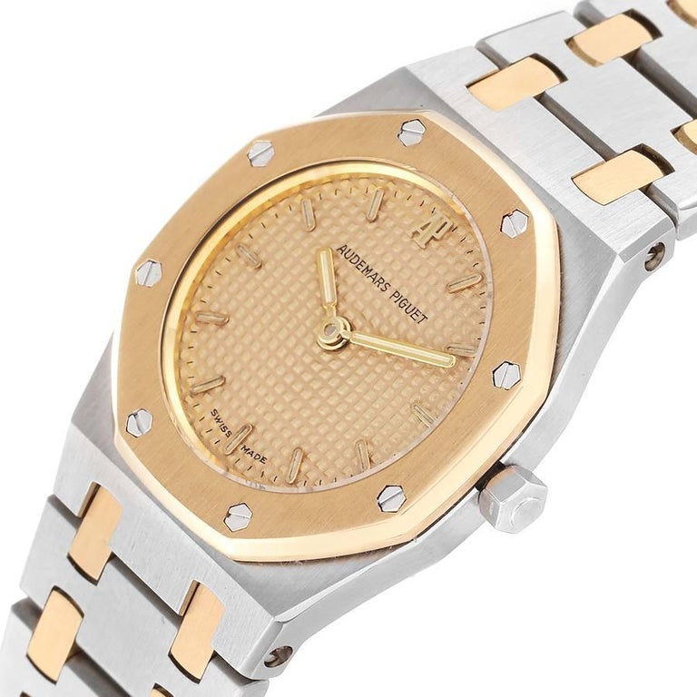 Audemars Piguet Royal Oak Steel Yellow Gold Ladies Watch at 1stDibs