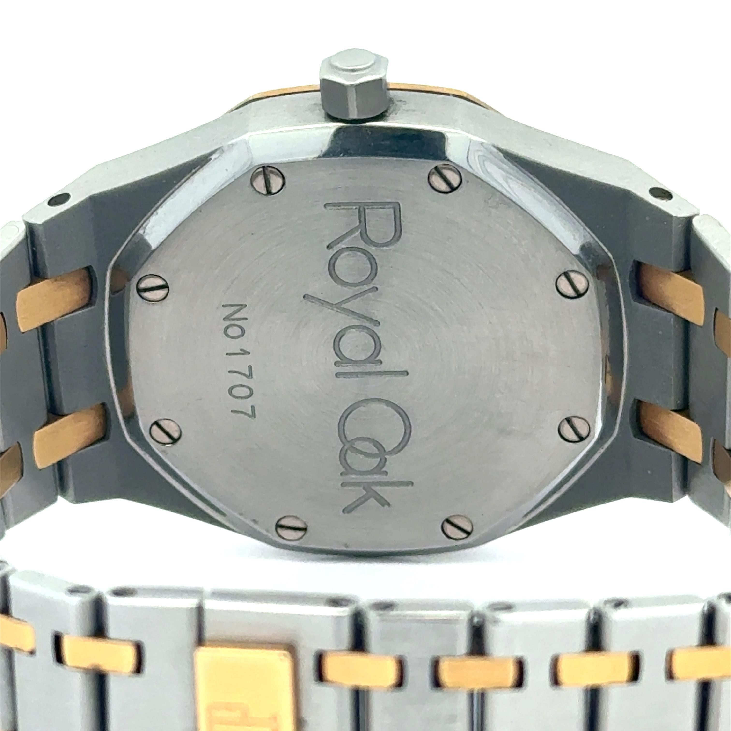 Reloj de pulsera Audemars Piguet Royal Oak 25594SA Fase lunar bicolor en venta 3