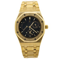 Audemars Piguet Royal Oak 25730BA Dual Time 18K Gold Black Dial Mens Watch