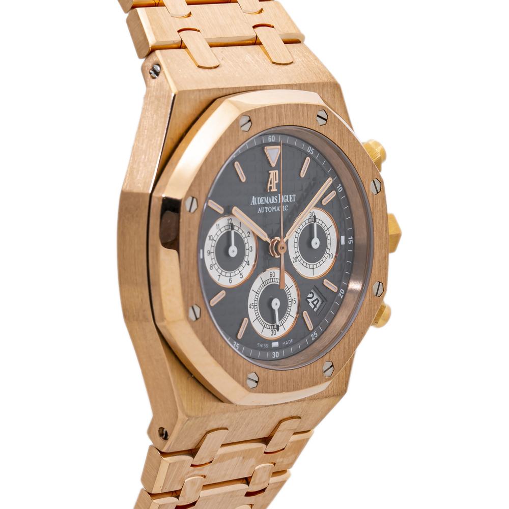 Audemars Piguet Royal Oak 260220OR Rare Dial Box & Paper 18k Rose Gold In Excellent Condition For Sale In Miami, FL