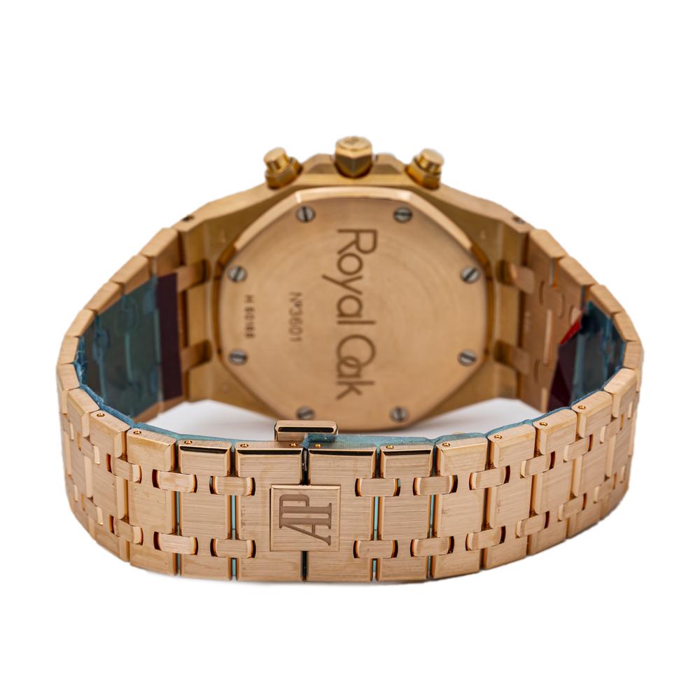 Audemars Piguet Royal Oak 260220OR Rare Dial Box & Paper 18k Rose Gold For Sale 1