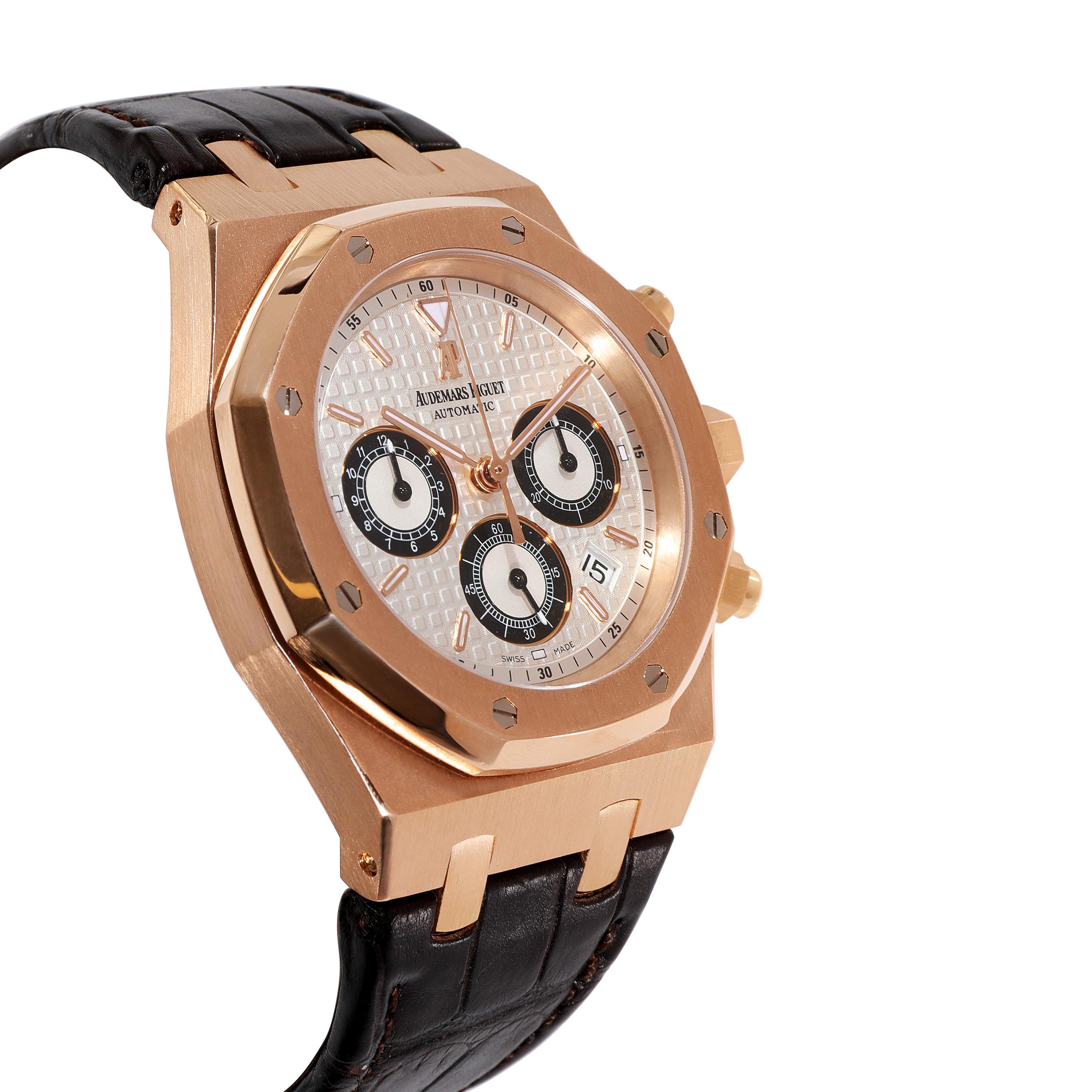 Audemars Piguet Royal Oak 26022OR.OO.D098CR.01 Men's Watch in 18kt Rose Gold In Excellent Condition In New York, NY