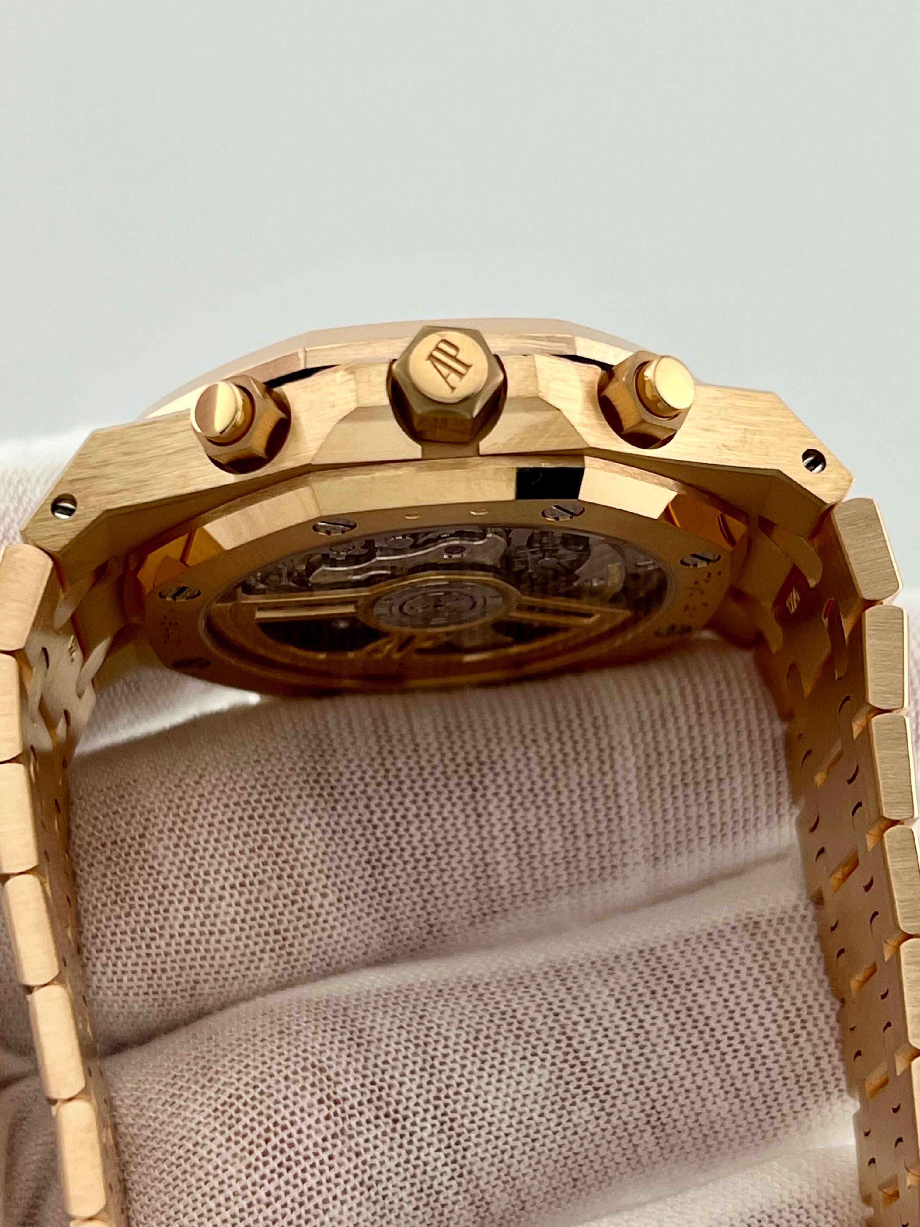 Men's Audemars Piguet Royal Oak 26239OR.OO.1220OR.02 Chocolate 18K Rose Gold Box Paper