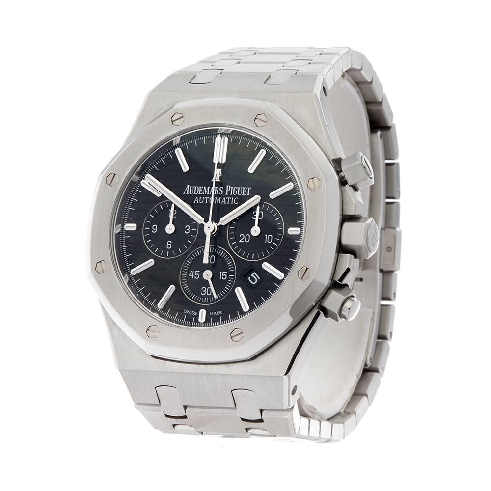 Ref: W4767
Manufacturer: Audemars Piguet
Model: Royal Oak
Model Ref: 26320ST.OO.1220ST.01
Age: 4th March 2014
Gender: Mens
Complete With: Box, Manuals & Guarantee
Dial: Black Baton
Glass: Sapphire Crystal
Movement: Automatic
Water Resistance: To