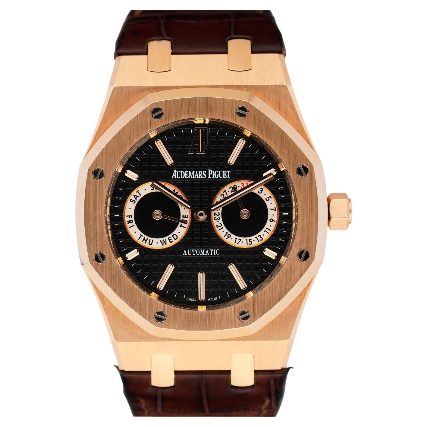 Audemars Piguet Royal Oak Dual Time 26120OR 18K Rose Gold Men's Watch w