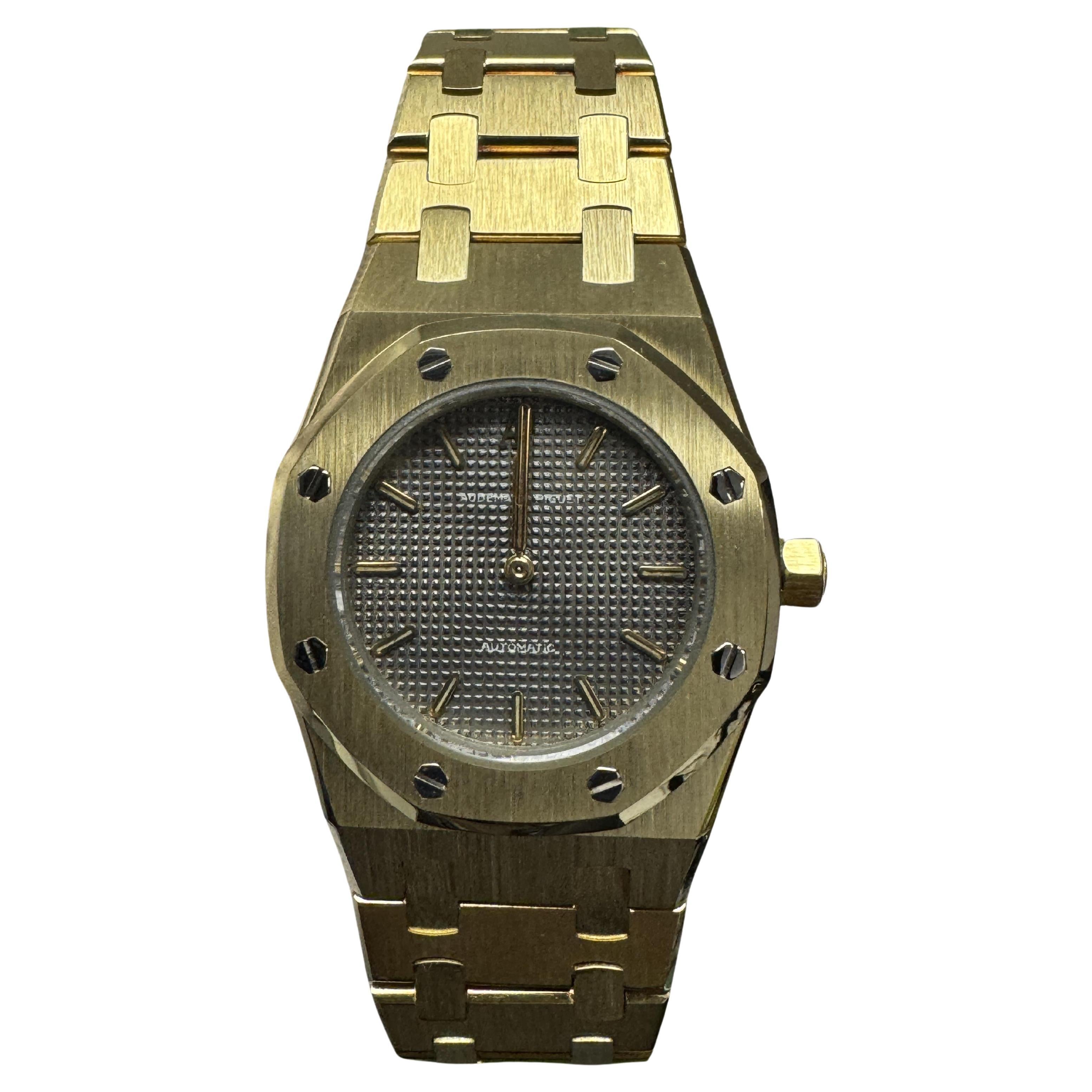 Audemars Piguet Royal Oak 30MM 18k Yellow Gold Automatic Watch Mint! For Sale